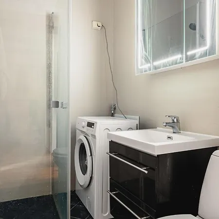 Apartamento Dinbnb I Dockside With Modern Kitchen And Workspace Bergen